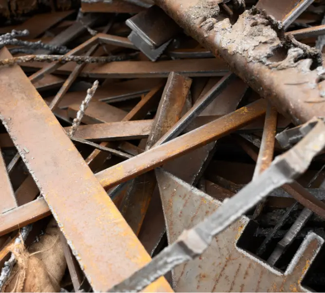 Déchets métalliques triés issus de travaux de démolition